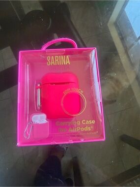 SARINA Hot Pink Carrying Case for AirPods